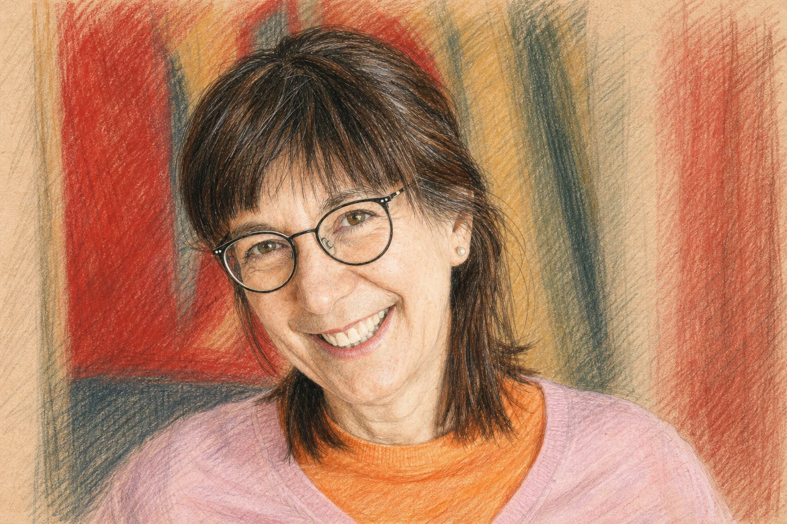 Portrait crayonné de Véronique Mokski