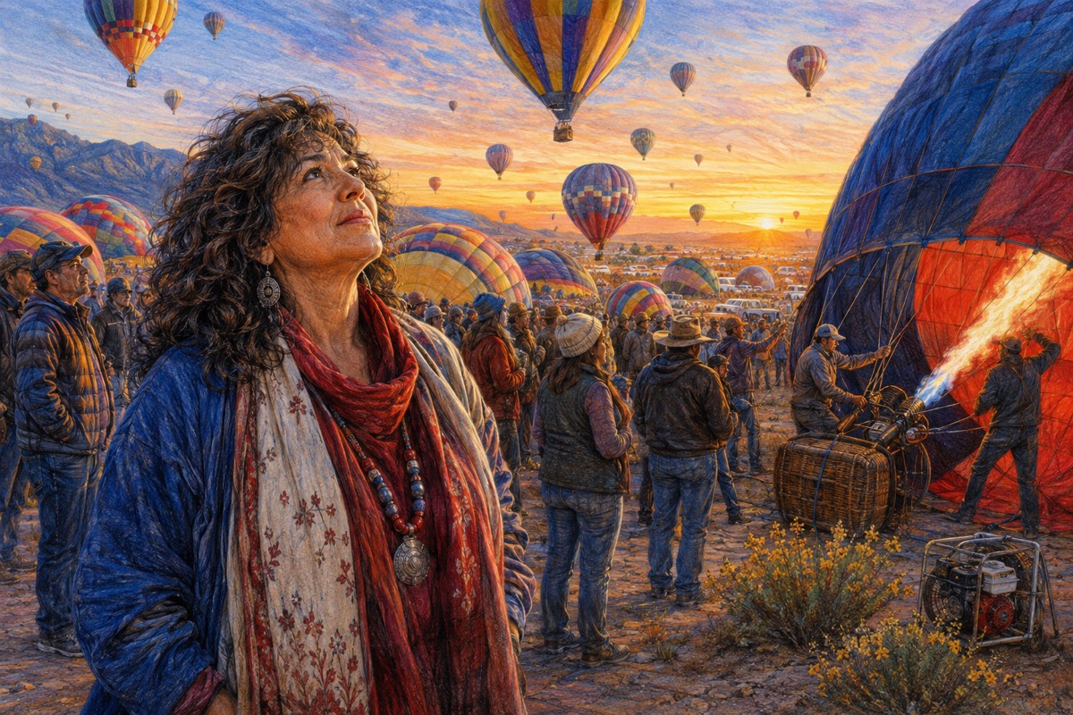 Illustration de la lettre « Montgolfières »