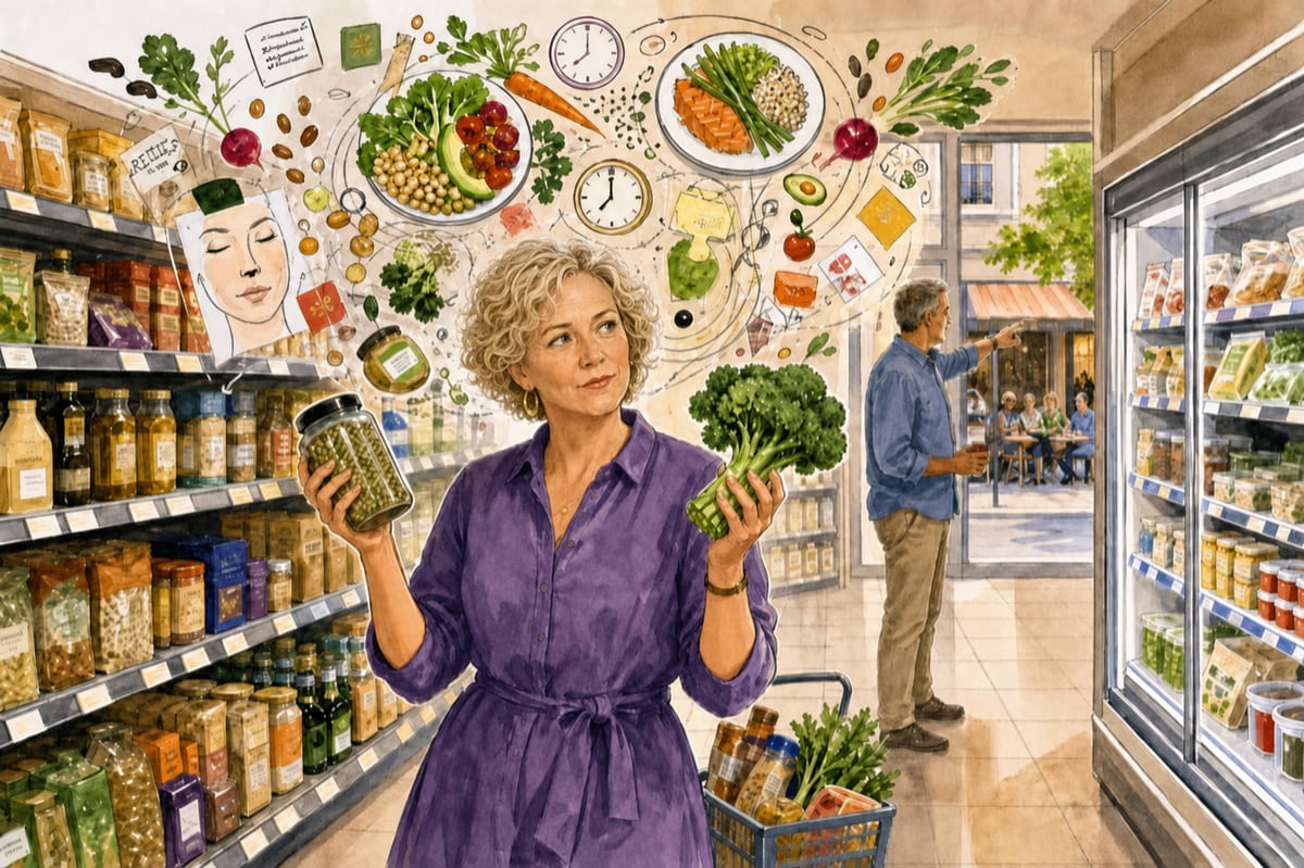 Illustration de la lettre « Perdue au milieu des plats ? »