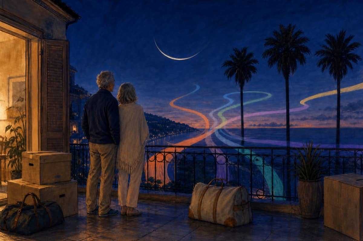 Illustration de la lettre « Croissant de lune »
