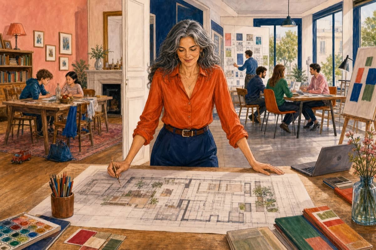 Illustration de la lettre « Entre les deux ton cœur balance »